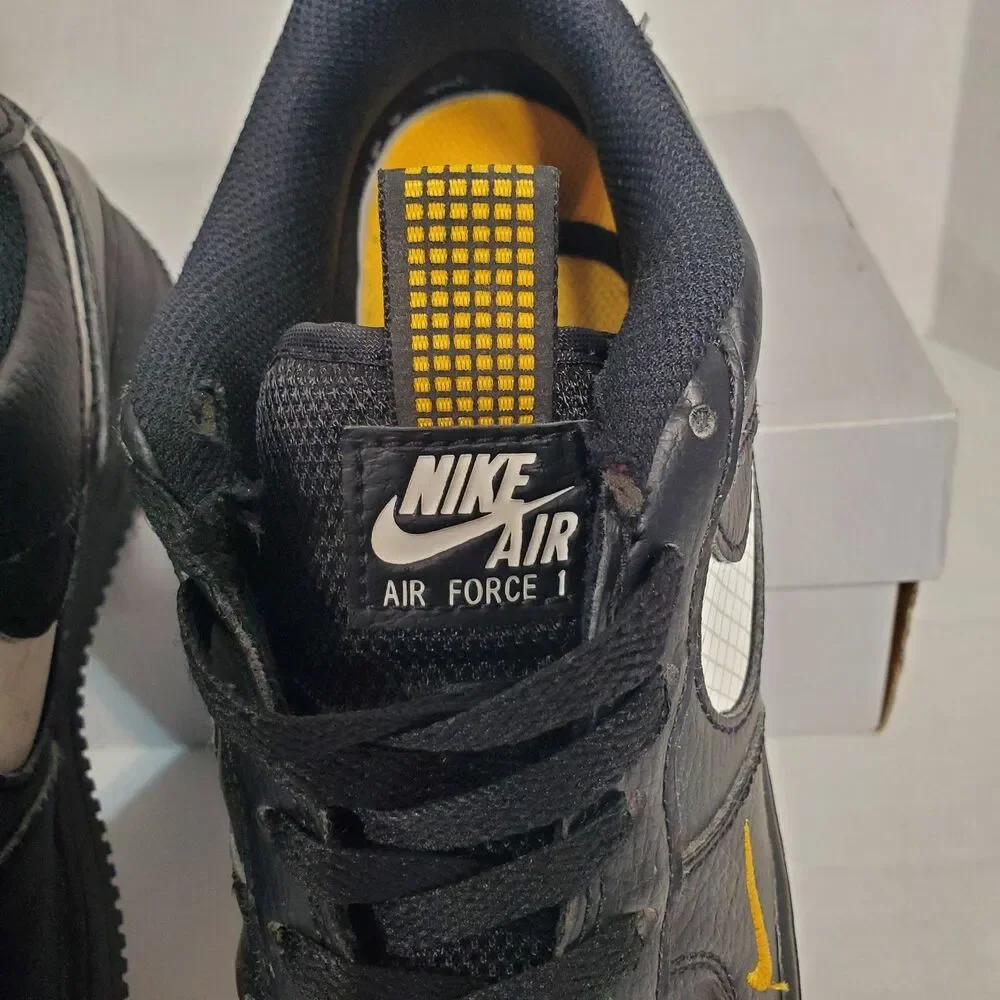 Nike Air‎ Force 1 LVB GS Black/White University Gold Size 5Y HF0095 001